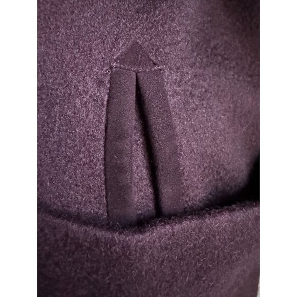Loro Piana Deep Royal Purple Plum 100% Cashmere Shawl w Pockets - Picture 5 of 5